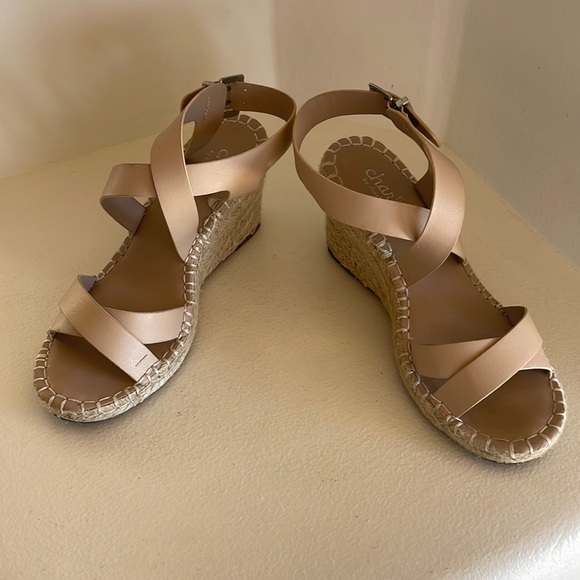 LIKE NEW! Espadrilles Wedge Heel Nude Natural. Size 7. - Picture 2 of 6